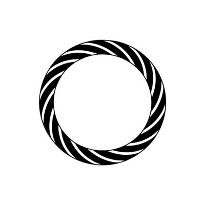 Abstract Spiral, Minimalist Circle, Black White