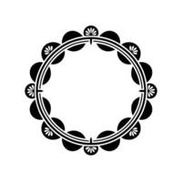 Stylized Floral Frame, Vintage, Circular Ornamentation vector