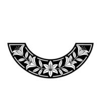 Elegant Lily Motif, Circular, Minimalist Emblem vector