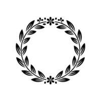 Elegant Laurel Wreath, Minimalist, Celebration Border, Festive vector