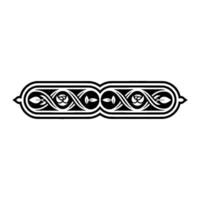 Intricate Celtic Rose Border, Vintage Element, Embellishment vector