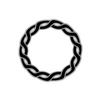 Intricate Celtic Knot, Minimalist Circle, Black White vector