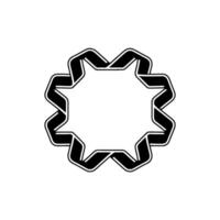 Abstract Ribbon Circle, Minimalist, Modern Emblem vector