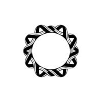 Intricate Celtic Knot Circle, Minimalist vector