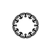 Intricate Tribal Circle, Minimalist, Pattern vector