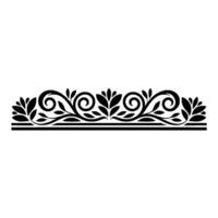 Elegant Floral Border, Vintage, Decorative Element, - Swirls, Illustration vector