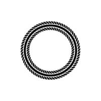 Interlocking Rope Circle, Minimalist vector