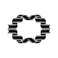Abstract Ribbon Frame, Minimalist, Circular Composition vector
