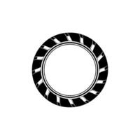 Minimalist Circular Emblem, Dynamic Radial vector