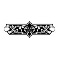Intricate Black Floral Border, Vintage Elegance - Scrollwork vector