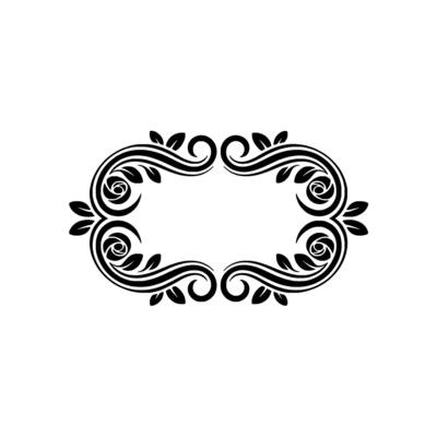 Elegant Swirl Border, Vintage, Decorative Frame