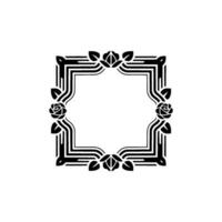 Art Deco Rose Frame Elegant Geometric vector