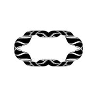 Abstract Swirl Frame, Minimalist, Elegant Border, Geometric vector