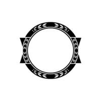 Elegant Circular Ornament, Vintage Element - Laurel vector