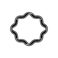 Abstract Wave Frame, Minimalist, Circular Motif - Pattern vector