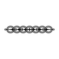Nautical Border Celtic Knot Rope, Minimalist Style vector