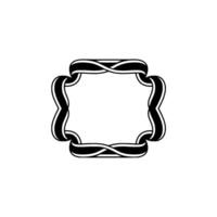 Elegant Ribbon Frame, Vintage Style, Minimalist vector