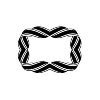 Abstract Ribbon Frame, Minimalist, Elegant Border - Geometric vector
