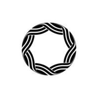 Abstract Woven Circle, Minimalist, Circular Harmony vector