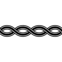 Intertwined Infinity Minimalist Celtic Knot Border vector