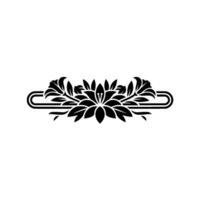 Elegant Floral Border, Vintage Element, Balance vector