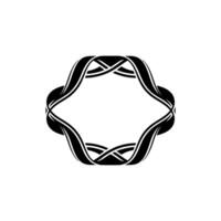 Abstract Ribbon Frame, Minimalist, Elegant Border, Symmetry vector
