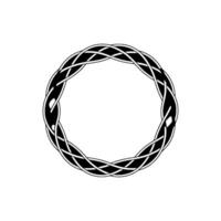 Intricate Woven Circle, Minimalist - Abstract vector