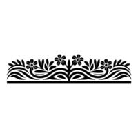 Elegant Floral Border, Vintage, Decorative Element, - Lineart, Swirls vector