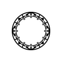 Geometric Rune Circle, Mystical Border, Ancient Symbolism vector