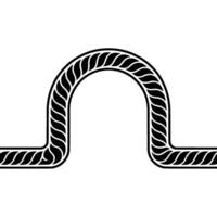 Stylized U-Shape, Geometric Ornament, Minimalist vector
