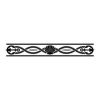 Nautical Border Anchor, Shell, and Rope Decorative Element vector
