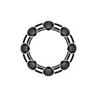 Minimalist Seashell Circle, Elegant Coastal vector
