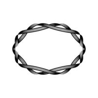 Intricate Woven Frame, Minimalist vector