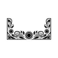 Intricate Floral Border, Vintage, Decorative Element - Swirls vector