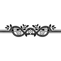 Elegant Floral Border, Vintage, Decorative Element, - Ornament, Separation vector