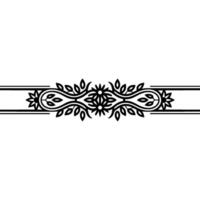 Elegant Floral Border, Vintage, Decorative Element, - Ornamental, Separation vector