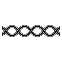 Intertwined Spiral Border, Minimalist vector