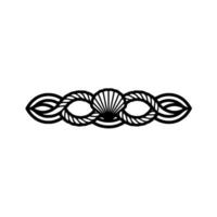 Nautical Knot Shell Emblem, Minimalist vector