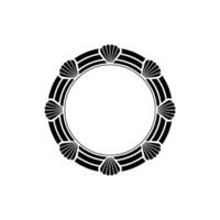 Geometric Seashell Frame, Minimalist, Ornament vector