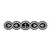 Nautical Anchor Border, Geometric Maritime vector