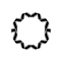Abstract Ribbon Frame, Minimalist, Dark Silhouette vector