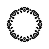 Floral Circle Border, Elegant Botanical vector