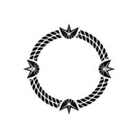 Geometric Wreath with Origami Cranes Minimalist vector