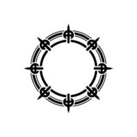 Stylized Celtic Circle Emblem, Mysterious Protective vector