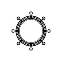 Celtic Circle Frame, Intricate, Vintage Aesthetic vector