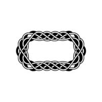 Intricate Woven Frame, Minimalist, Elegant Border vector