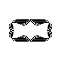 Intricate Woven Frame, Minimalist, Border vector