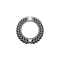 Elegant Laurel Wreath Emblem, Minimalist, Award vector