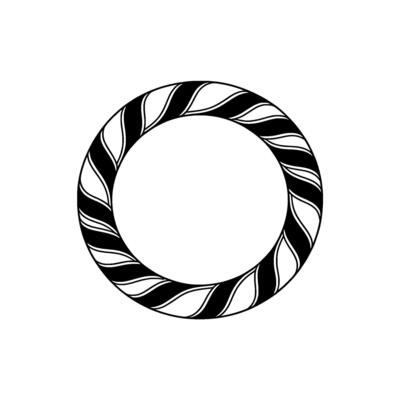 Minimalist Circular Wave Pattern, Modern Element