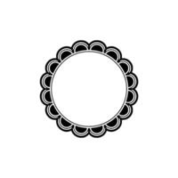 Elegant Circular Ornament, Minimalist, Circle - Border vector